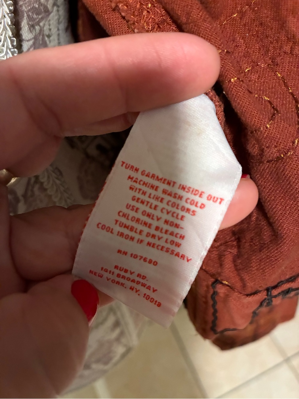Ruby Rd. Rust Embroidered Jean Jacket - Picture 9 of 9